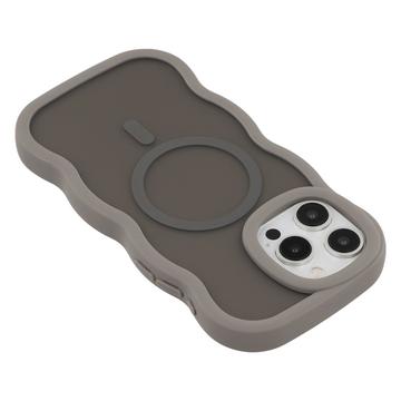 iPhone 14 Pro Max Bølgekant magnetisk hybrid cover - grå