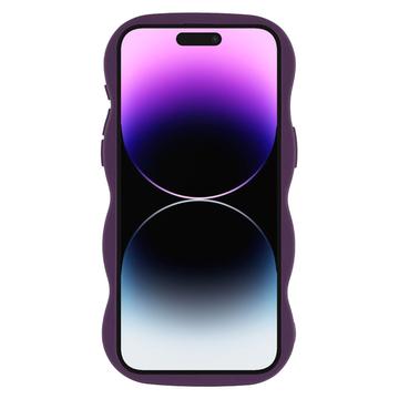 iPhone 14 Pro Max Bølgekant magnetisk hybrid cover - lilla