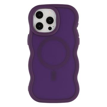 iPhone 14 Pro Max Bølgekant magnetisk hybrid cover - lilla