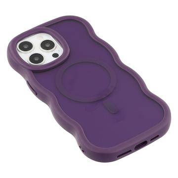 iPhone 14 Pro Max Bølgekant magnetisk hybrid cover - lilla