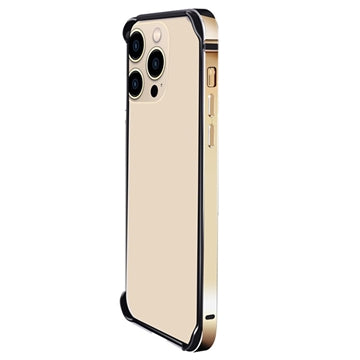 iPhone 14 Pro Metal Bumper med Forhøjede Kanter - Guld