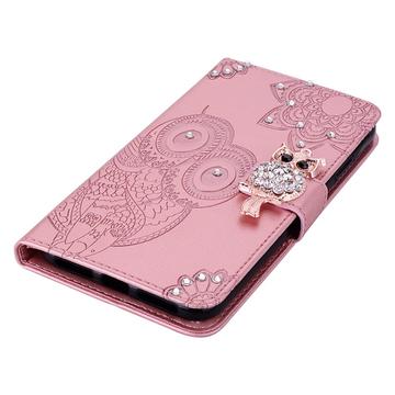 iPhone 14 Pro Ugle Rhinsten Pung - Rosaguld