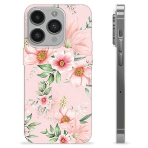 iPhone 14 Pro TPU Cover - Vandfarveblomster