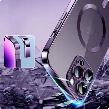 iPhone 14 Pro Tech-Protect MagShine Cover - MagSafe-kompatibelt - Lilla / Klar