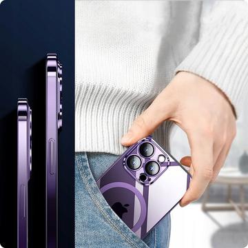 iPhone 14 Pro Tech-Protect MagShine Cover - MagSafe-kompatibelt - Lilla / Klar