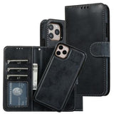 iPhone 14 Pro Vintage 2-i-1-pungetui med aftageligt låg - sort