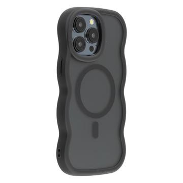 iPhone 14 Pro Bølgekant magnetisk hybrid cover - sort
