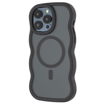 iPhone 14 Pro Bølgekant magnetisk hybrid cover - sort
