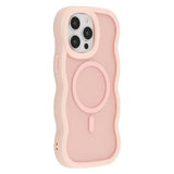 iPhone 14 Pro Bølgekant magnetisk hybrid cover - pink