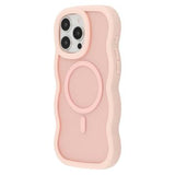 iPhone 14 Pro Bølgekant magnetisk hybrid cover - pink
