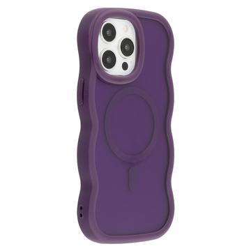 iPhone 14 Pro Bølgekant magnetisk hybrid cover - lilla