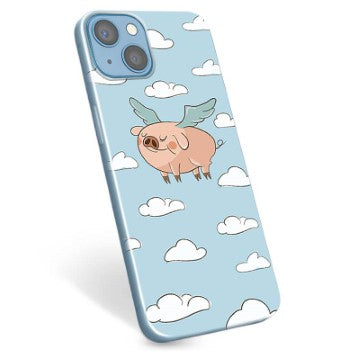 iPhone 14 TPU Cover - Flyvende Gris