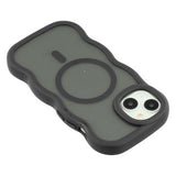 iPhone 14 Bølgekant magnetisk hybrid cover - sort