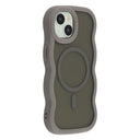 iPhone 14 Bølgekant magnetisk hybrid cover - grå