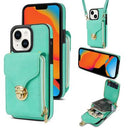 iPhone 15 Alt-i-et cover med pung og rem - Mynte