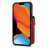 iPhone 15 Alt-i-et cover med pung og rem - rød