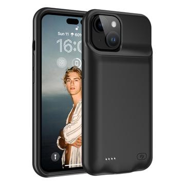 iPhone 15 Backup Battericover - 7000mAh - Sort