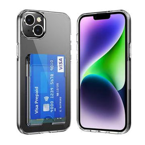 iPhone 15 Gennemsigtigt Cover med Kortholder