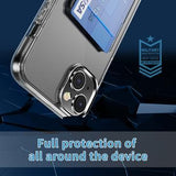 iPhone 15 Gennemsigtigt Cover med Kortholder