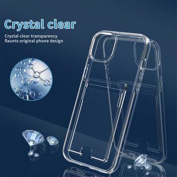 iPhone 15 Gennemsigtigt Cover med Kortholder