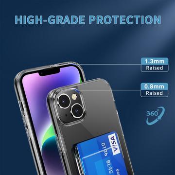 iPhone 15 Gennemsigtigt Cover med Kortholder