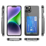 iPhone 15 Gennemsigtigt Cover med Kortholder