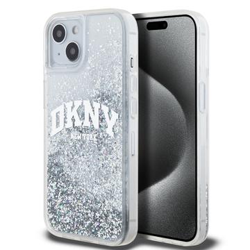 iPhone 15 DKNY Liquid Glitter Arch Logo Cover - Transparent