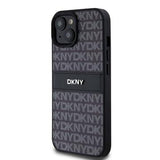iPhone 15 DKNY Repeat Pattern Tonal Stripe Cover - Sort