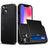 iPhone 15 Hybrid Cover med Glidekortholder - Sort