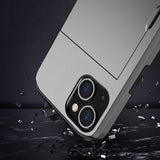 iPhone 15 Hybrid Cover med Glidekortholder - Sølv