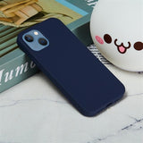 iPhone 15 Liquid Silicone Cover - Mørkeblå