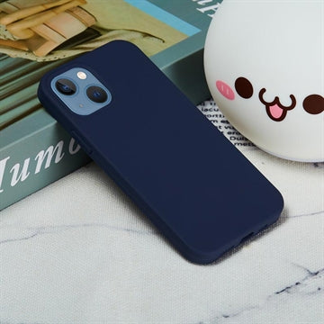 iPhone 15 Liquid Silicone Cover - Mørkeblå