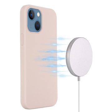 iPhone 15 Liquid Silikone Cover - MagSafe Kompatibel - Pink