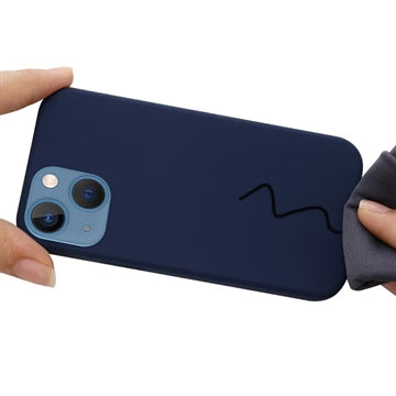 iPhone 15 Liquid Silikone Cover - MagSafe Kompatibel - Mørkeblå