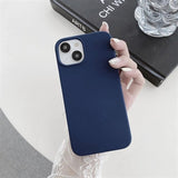 iPhone 15 Liquid Silikone Cover - MagSafe Kompatibel - Mørkeblå