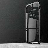iPhone 15 Magnetisk Cover med Hærdet Glas - Sort