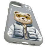 iPhone 15 Nimmy Friends Cool&Cute 2.0 bjørne cover - grå