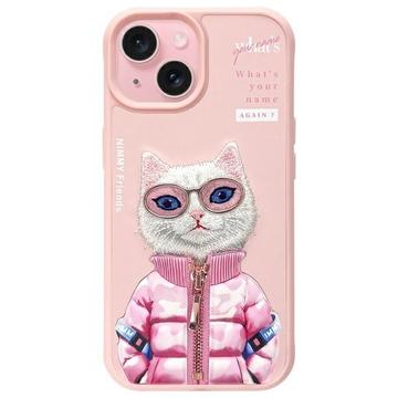 iPhone 15 Nimmy Friends Cool&Cute 2.0 katte cover - Pink