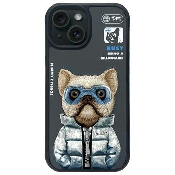 iPhone 15 Nimmy Friends Cool&Cute 2.0 Hund Cover - Sort