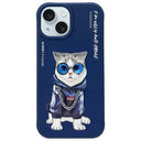 iPhone 15 Nimmy Friends Glasses Cool Kat Cover - Blå