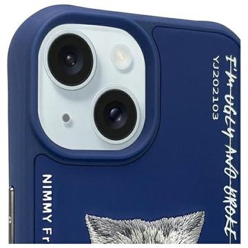 iPhone 15 Nimmy Friends Glasses Cool Kat Cover - Blå