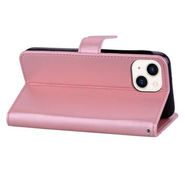 iPhone 15 Ugle Rhinsten Pung - Rødguld