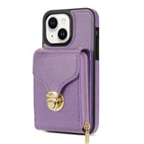 iPhone 15 Plus Alt-i-et cover med pung og rem - Lilla