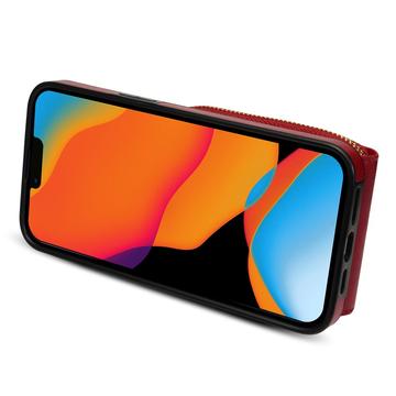 iPhone 15 Plus Alt-i-et cover med pung og rem - rød