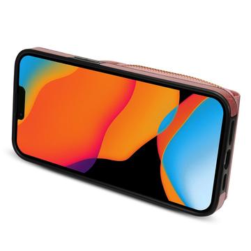 iPhone 15 Plus Alt-i-et cover med pung og rem - Rødguld
