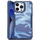 iPhone 15 Plus Anti-Shock Hybrid Cover - Camouflage - Blå