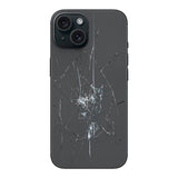 iPhone 15 Plus Bagcover Reparation - kun glasset - Sort