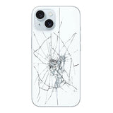 iPhone 15 Plus Bagcover Reparation - kun glasset - Blå