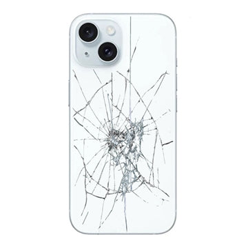 iPhone 15 Plus Bagcover Reparation - kun glasset - Blå