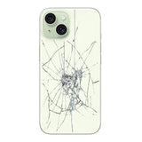 iPhone 15 Plus Bagcover Reparation - kun glasset - Grøn